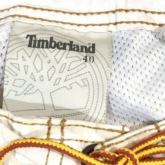 Timberland Palm Print Lace Up Swim Trunks size 40 - Picture 3 of 5